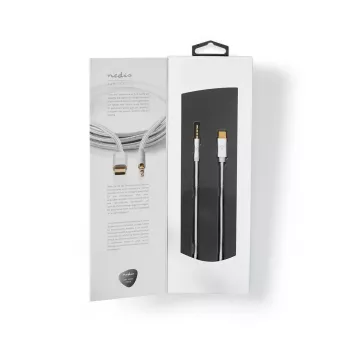 Cavo audio Nedis CCTB65940AL10 1 m USB-C a 3,5 mm alluminio