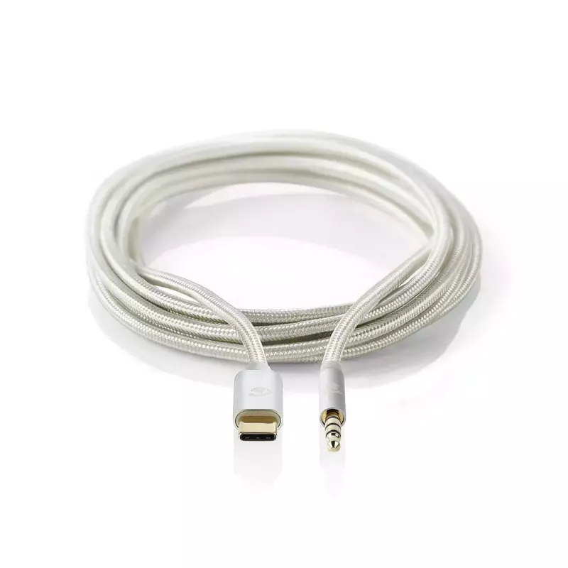 Cavo audio Nedis CCTB65940AL10 1 m USB-C a 3,5 mm alluminio