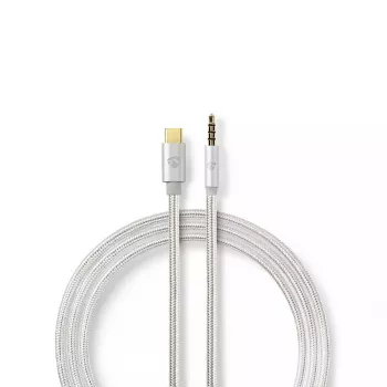 Cavo audio Nedis CCTB65940AL10 1 m USB-C a 3,5 mm alluminio