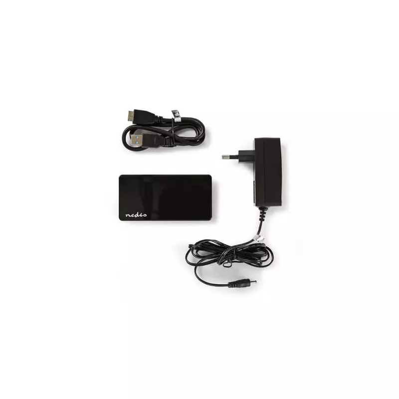Hub USB Nedis UHUBU3420BK USB 3.2 Gen 1 Micro-B nero