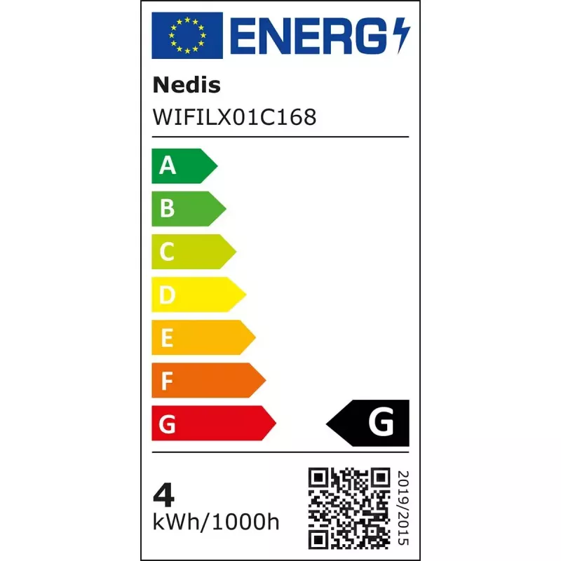 Nedis SmartLife WIFILX01C168 catena di luci natalizie LED, 168 LED, RGB, Wi-Fi, 20 m