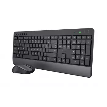 Trust Trezo tastiera mouse inclusi universale RF wireless QWERTZ tedesco nero