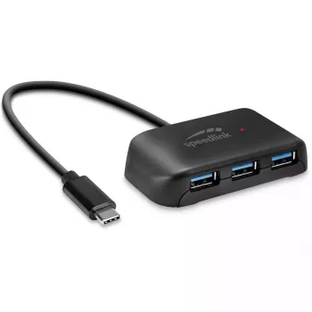 Hub USB-C Speedlink SNAPPY EVO — host USB 3.2 Gen 1 Type-C, 4 porte (Type-A + Type-C), 5 Gbit/s, nero