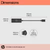 HP adattatore USB-C a RJ45 G2, con filo, USB Type-C, nero, Cina, casa, Windows 10, Windows 11