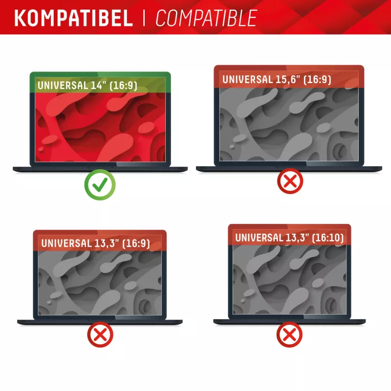 Displex PRIVACY SAFE filtro magnetico privacy a 2 vie per laptop/notebook 14'' (16:9)