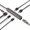 Nedis CCBW64230AT02 adattatore multiporta USB-C 6 in 1, USB 3.2 Gen 1, HDMI, RJ45, 2x USB-A, 2x USB-C, 5 Gbps, grigio