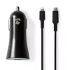 Nedis CCPDL20W111BK caricabatterie da auto 20W, 1x USB-C, cavo Lightning 8 pin, nero