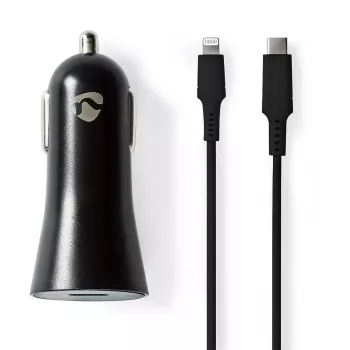 Caricabatterie per dispositivi mobili Nedis CCPDL20W111BK universale nero accendisigari auto 12–24V
