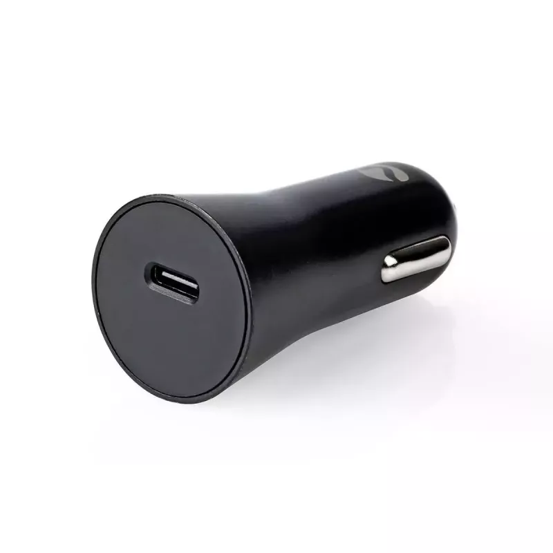 Nedis CCPDL20W111BK caricabatterie da auto 20W, 1x USB-C, cavo Lightning 8 pin, nero