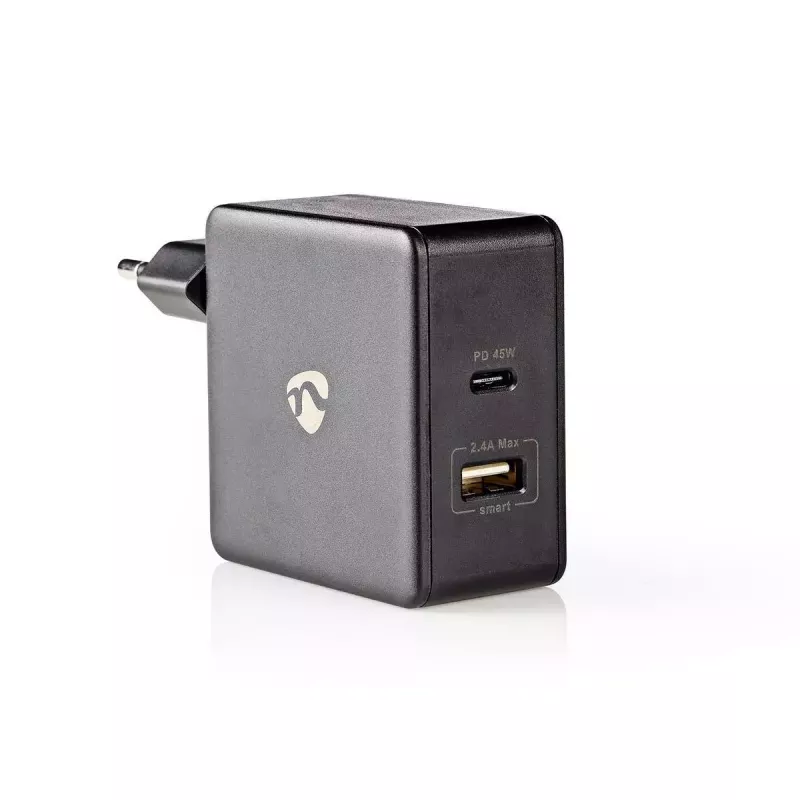 Caricabatterie per dispositivi mobili Nedis WCPD45W100BK universale nero USB interno