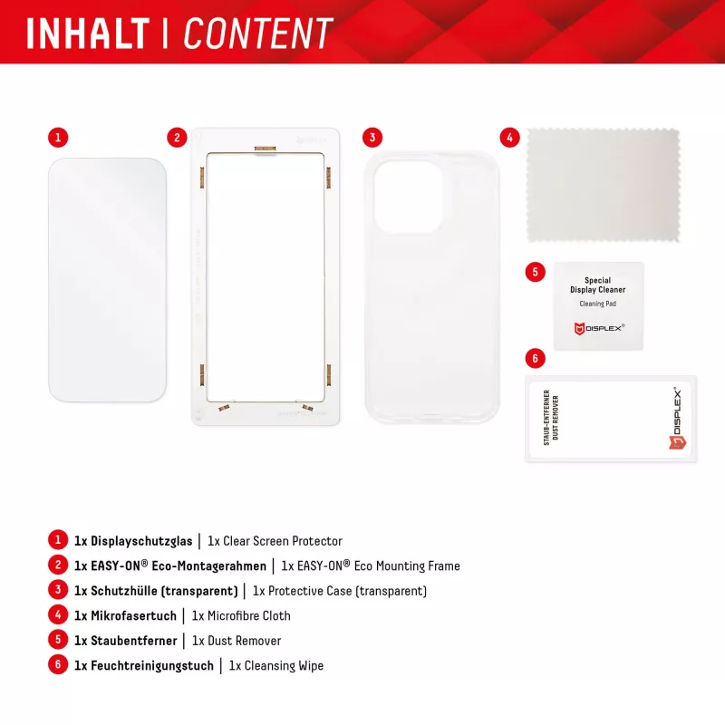 Displex pellicola protettiva per display + custodia per Samsung Galaxy S22/S23, cornice di montaggio Eco, antigraffio