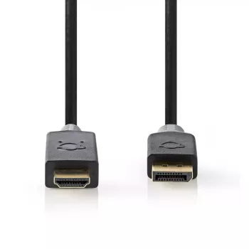 Adattatore per cavo video Nedis CCBW37100AT10 1m DisplayPort a HDMI nero