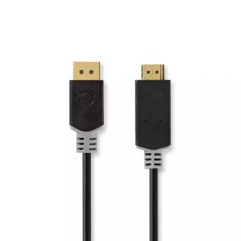 Adattatore per cavo video Nedis CCBW37100AT10 1m DisplayPort a HDMI nero