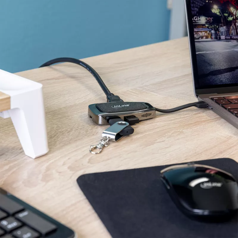 Hub USB InLine USB 3.2 Gen. 2 Multi Hub (2xUSB-A + 1xHDMI + 1xUSB-C)