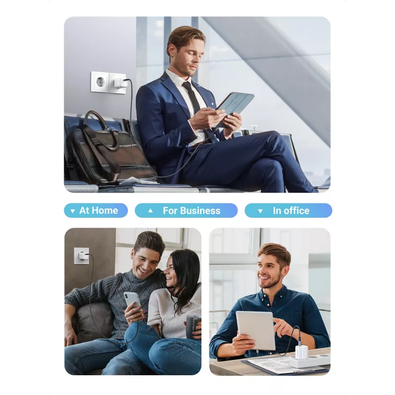 Caricabatterie da interno Ugreen 15324 universale bianco AC 1 porta USB Type-C