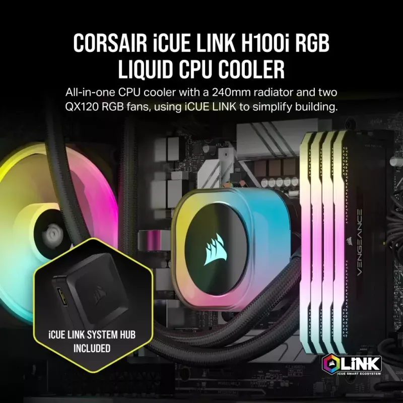 Kit raffreddamento a liquido Corsair H100I