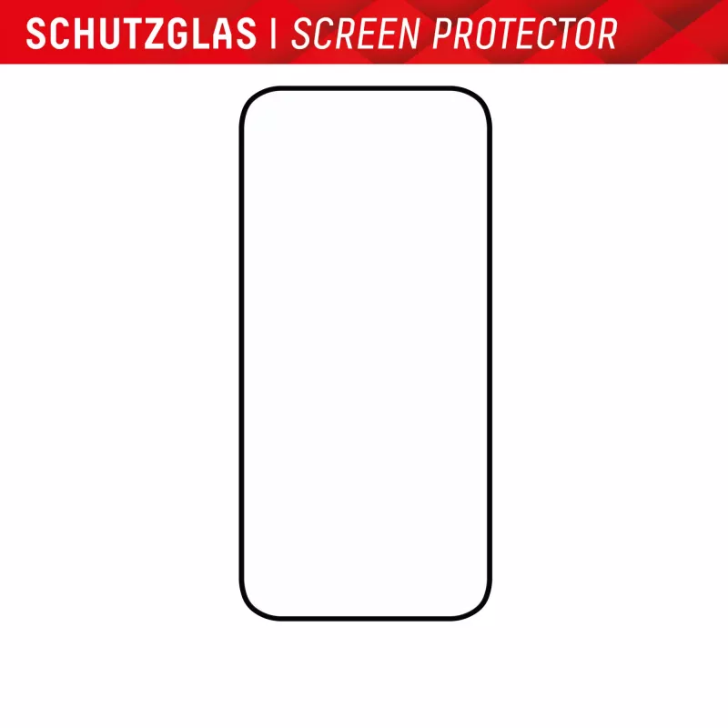 Displex pellicola protettiva full cover (10H) per Apple iPhone 15 Plus/15 Pro Max, cornice di montaggio Eco, copertura totale