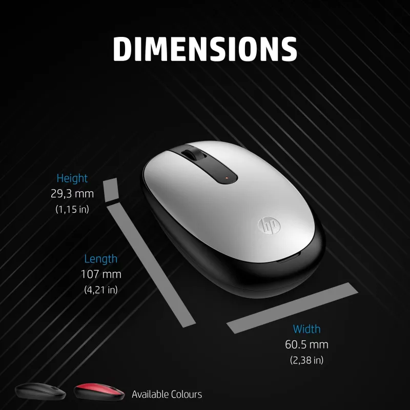 HP 240 Lunar White mouse Bluetooth, ambidestro, ottico, Bluetooth, 1600 DPI, bianco
