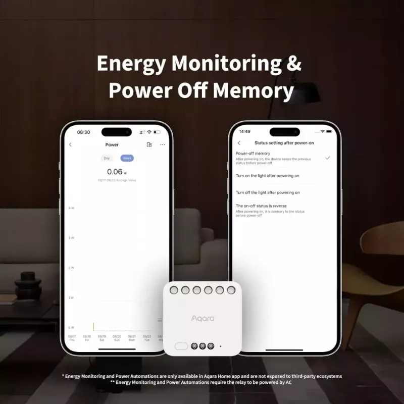 Modulo doppio relè smart home, Aqara DCM-K01, controllo a 2 canali