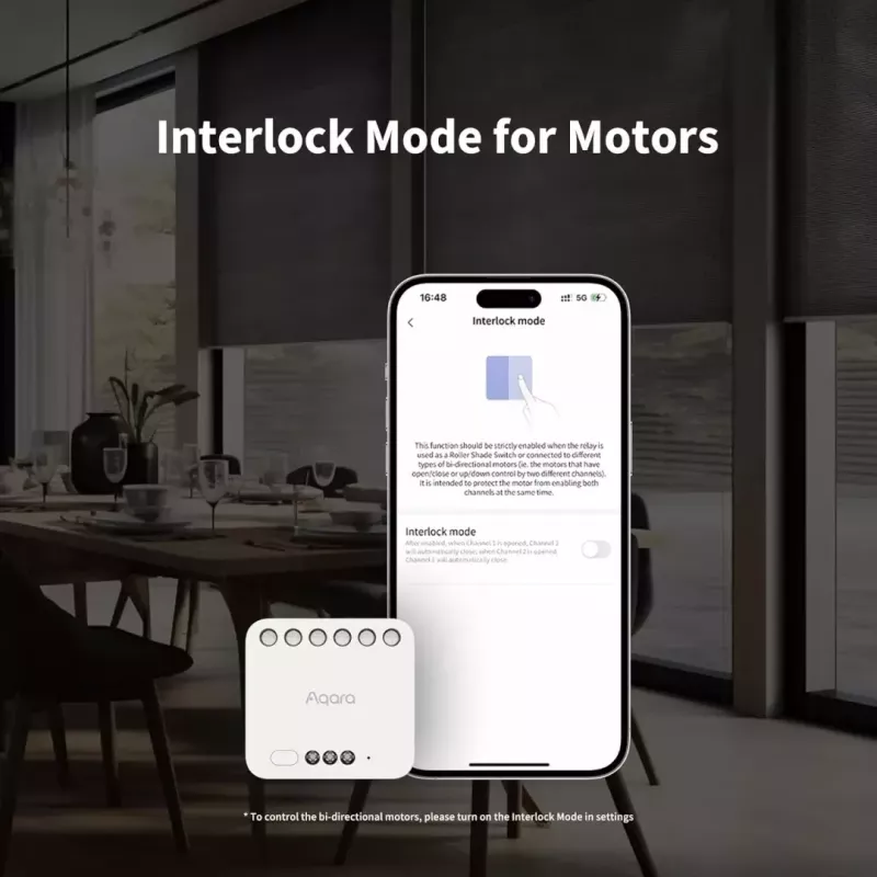 Modulo doppio relè smart home, Aqara DCM-K01, controllo a 2 canali