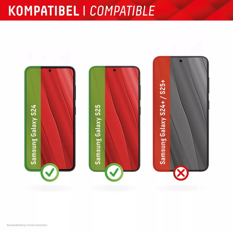 Displex Smart Glass (9H) per Samsung Galaxy S24/S25, adesivo di montaggio, infrangibile