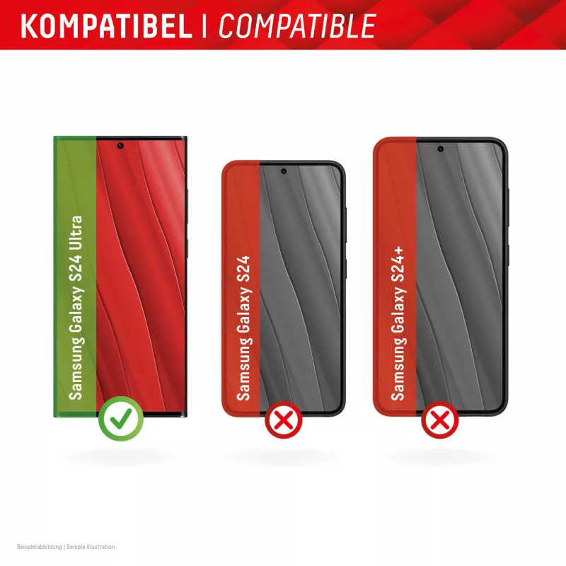 Displex Full Cover Screen Protector (10H) per Samsung Galaxy S24 Ultra, cornice di montaggio Eco, Full Cover