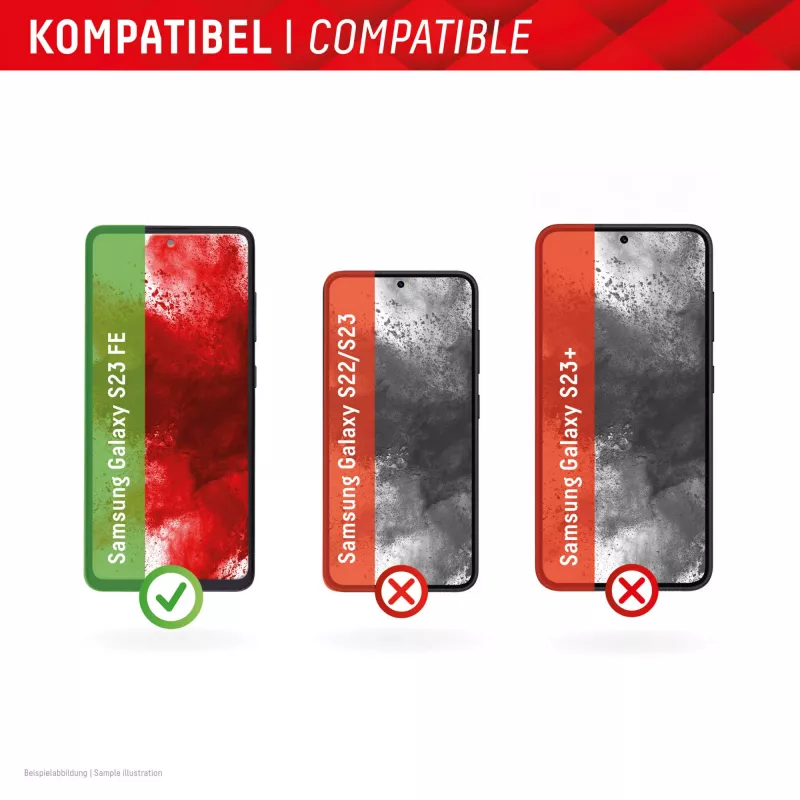 Displex pellicola protettiva display + custodia per Samsung Galaxy S23 FE, cornice di montaggio Eco, antigraffio
