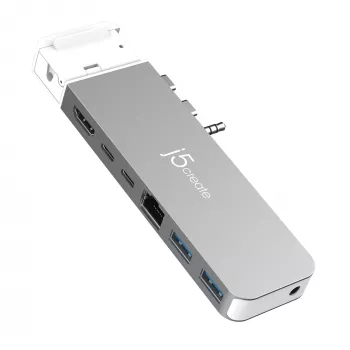 Hub USB j5create JCD395 4K60 Elite Pro con filo USB4 con kit MagSafe