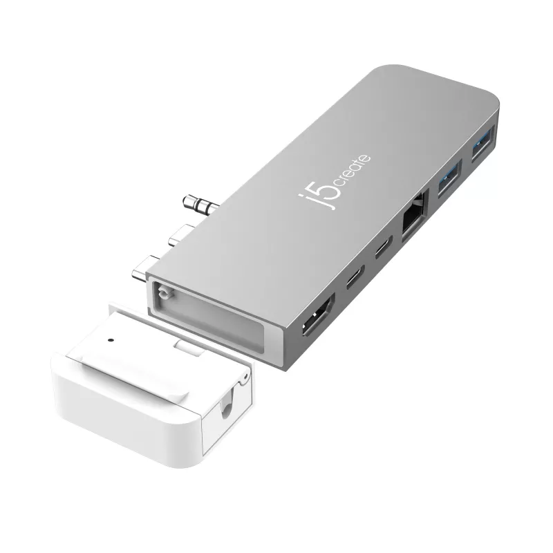 Hub USB j5create JCD395 4K60 Elite Pro con filo USB4 con kit MagSafe