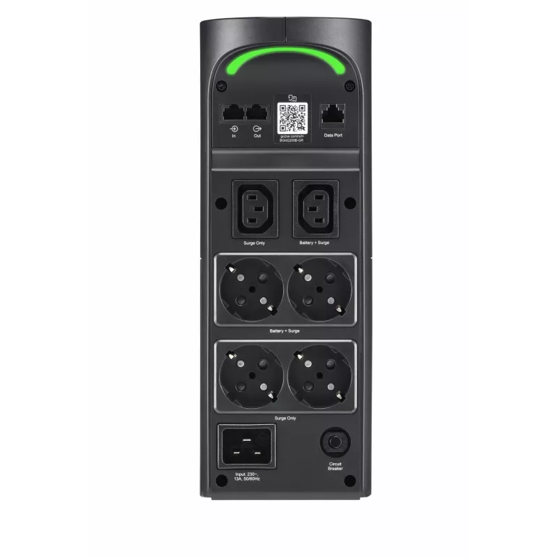 APC Back-UPS Pro BGM2200B-GR - 2200VA/1320W, 4x prese Schuko e 2x C13, 3x caricabatterie USB, porta dati USB