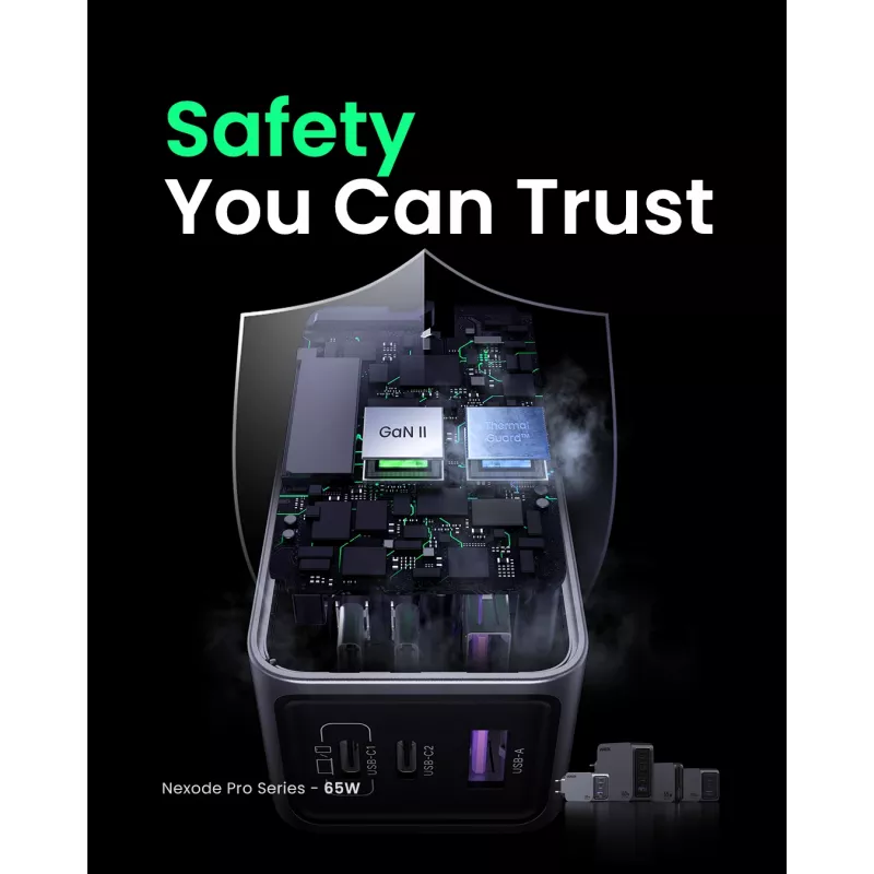 Caricabatterie mobile Ugreen 25871 universale grigio ricarica rapida AC per interni