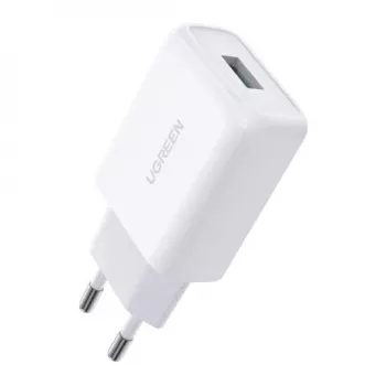 Caricabatterie Ugreen 10133 per dispositivi mobili smartphone bianco USB ricarica rapida per interni