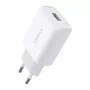 Caricabatterie Ugreen 10133 per dispositivi mobili smartphone bianco USB ricarica rapida per interni