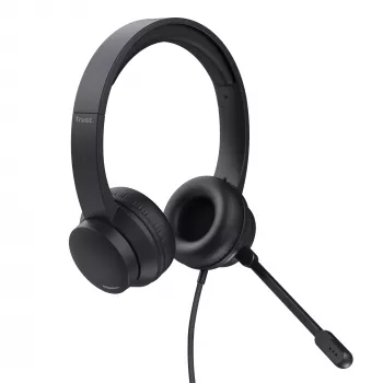 Cuffie Trust Ayda con filo head-band chiamate/musica nero