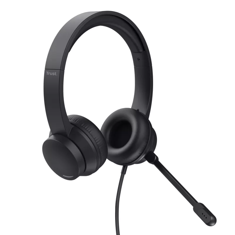 Cuffie Trust Ayda con filo head-band chiamate/musica nero