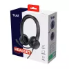 Cuffie Trust Ayda con filo head-band chiamate/musica nero