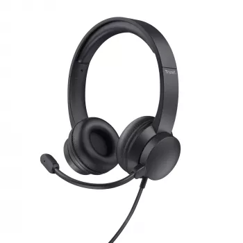 Cuffie Trust Ayda con filo head-band chiamate/musica nero