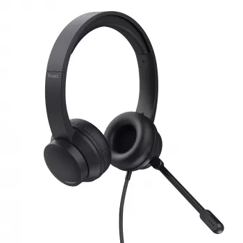 Cuffie Trust Ayda con filo head-band chiamate/musica nero