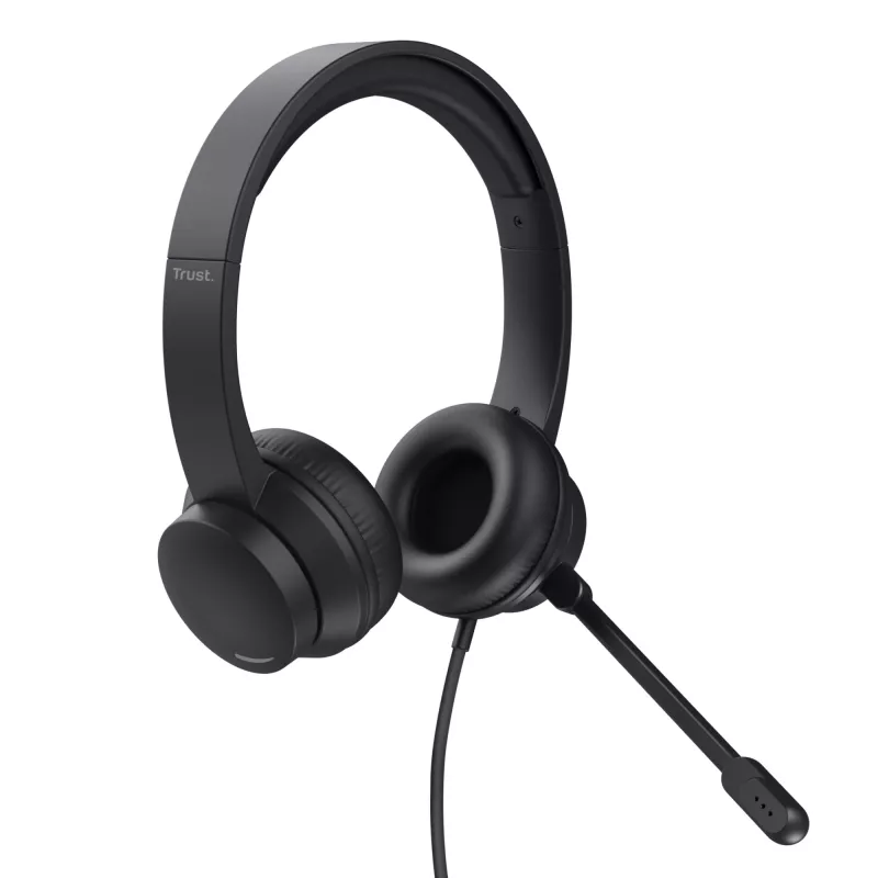 Cuffie Trust Ayda con filo head-band chiamate/musica nero