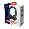 Cuffie Trust Ayda con filo head-band chiamate/musica nero