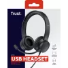 Cuffie Trust Ayda con filo head-band chiamate/musica nero