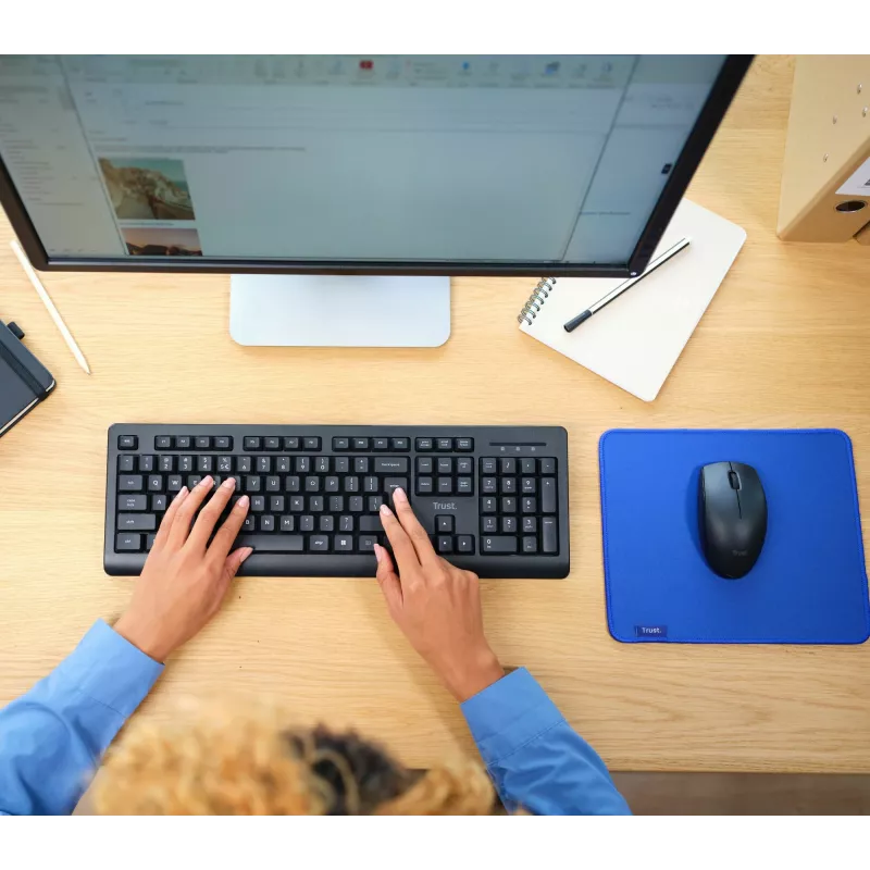 Tastiera e mouse Trust Primo inclusi office RF wireless QWERTZ tedesca nero