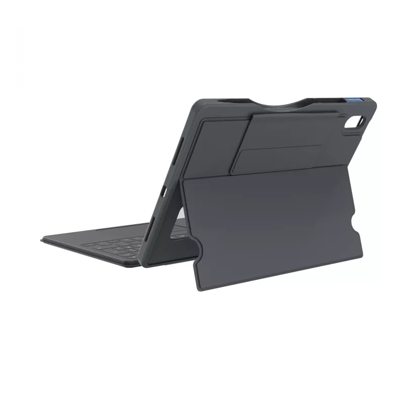 Tastiera ASTAR DEQSTER Smart Rugged Touch Plus per iPad 10,9 pollici — QWERTZ tedesca, switch meccanici, docking Smart Connector, grigio