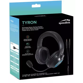Cuffie SPEEDLINK TYRON con filo gaming nero