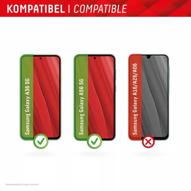 Vetro smart Displex (9H) per Samsung Galaxy A36/A56, adesivo di montaggio, infrangibile