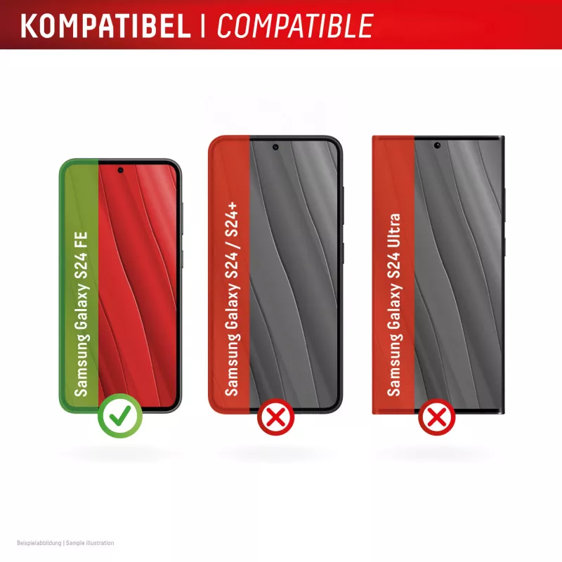 Displex Real Glass + custodia, set per Samsung Galaxy S24 FE, 02052