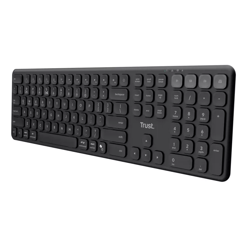 Tastiera Trust Vaiya home/office RF wireless + Bluetooth QWERTZ tedesco nero