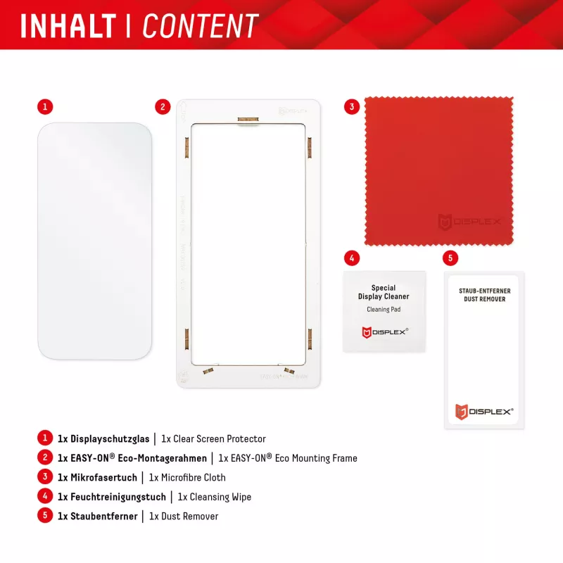 Pellicola protettiva per display Displex (10H) per Google Pixel 8a, cornice di montaggio Eco, antigraffio
