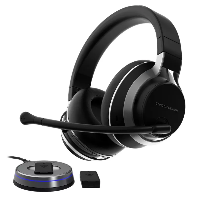 Turtle Beach Stealth Pro cuffie gaming Bluetooth wireless multipiattaforma con cancellazione attiva del rumore per PS5, PS4, PC