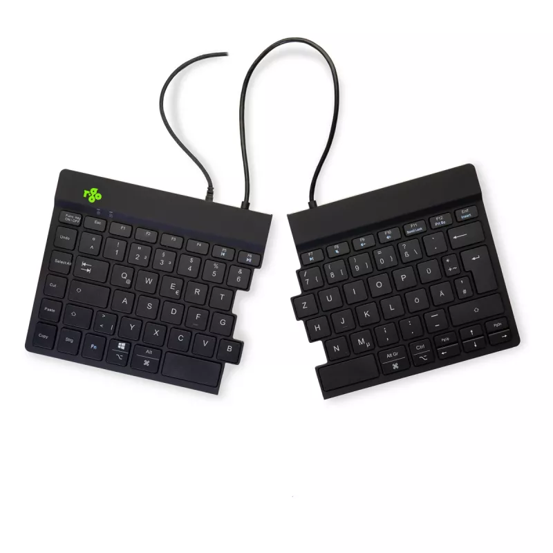 Tastiera ergonomica R-Go Tools R-Go Split Break v2 con software break, tastiera split ergonomica, QWERTZ (DE), filare, nero